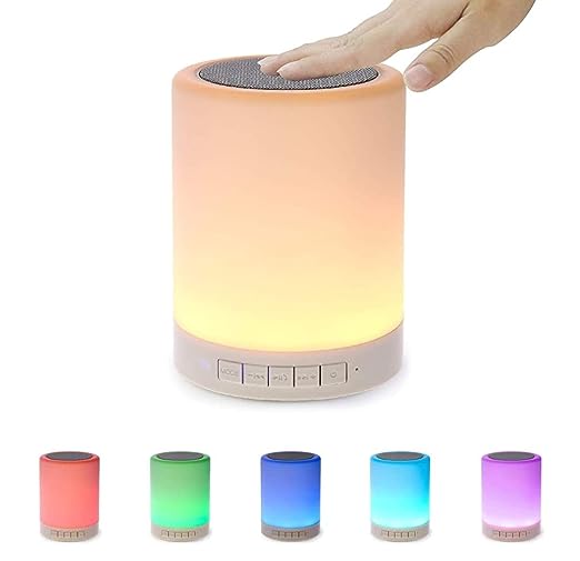 Smart Touch LAMP Speaker Wireless Night Light LED Touch Lamp Speaker with Portable Bluetooth & HiFi Speaker with Smart Colour Changing Touch Control, USB Rechargeable Smart Touch LAMP Speaker Wireless Night Light LED Touch Lamp Speaker with Portable Bluetooth & HiFi Speaker with Smart Colour Changing Touch Control, USB Rechargeable